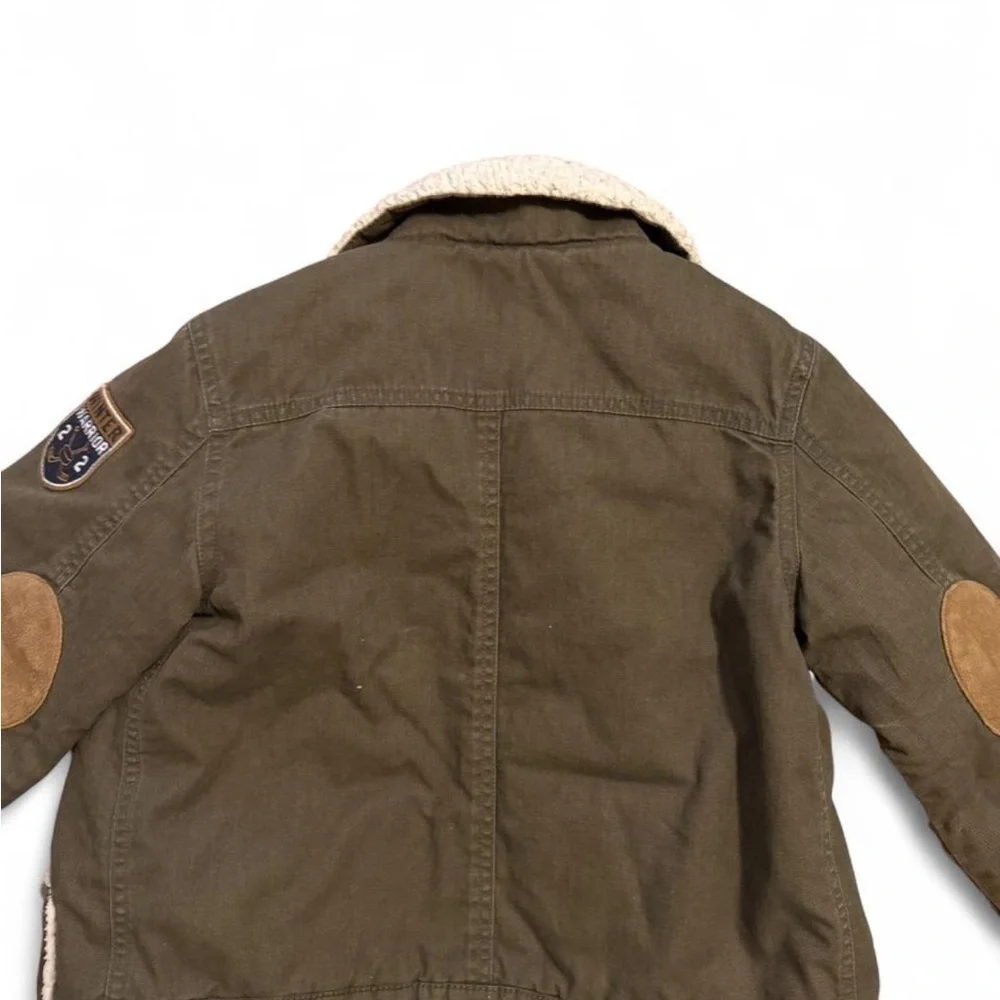 Little boys Gymboree Sherpa Collar Olive green Jacket